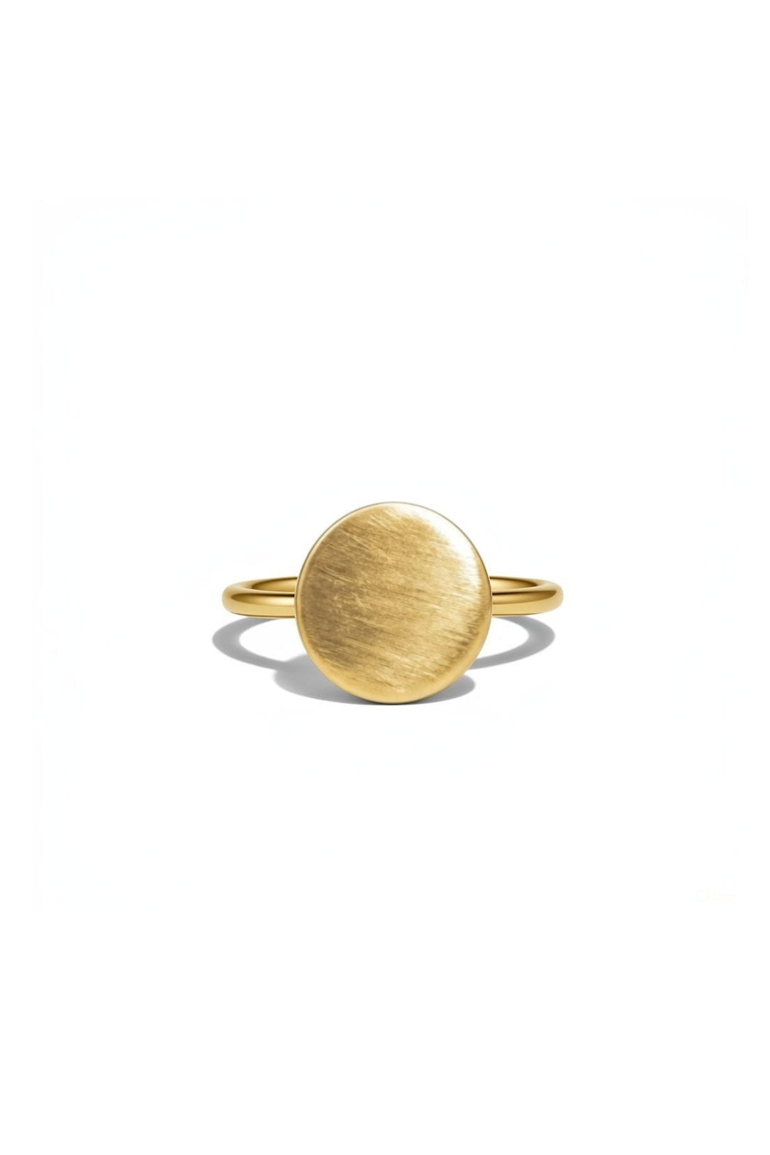 Gold Plate Ring Matte Surface