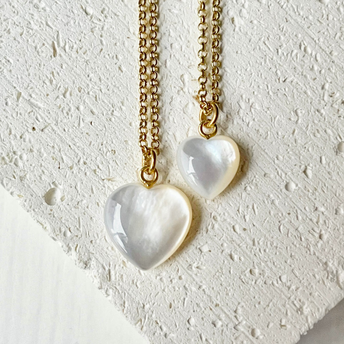 White Heart Necklace
