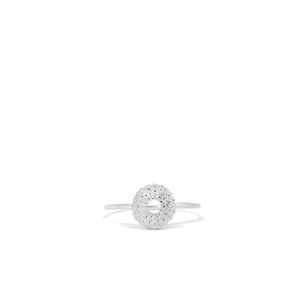 Mini Seeigel Ring Silber