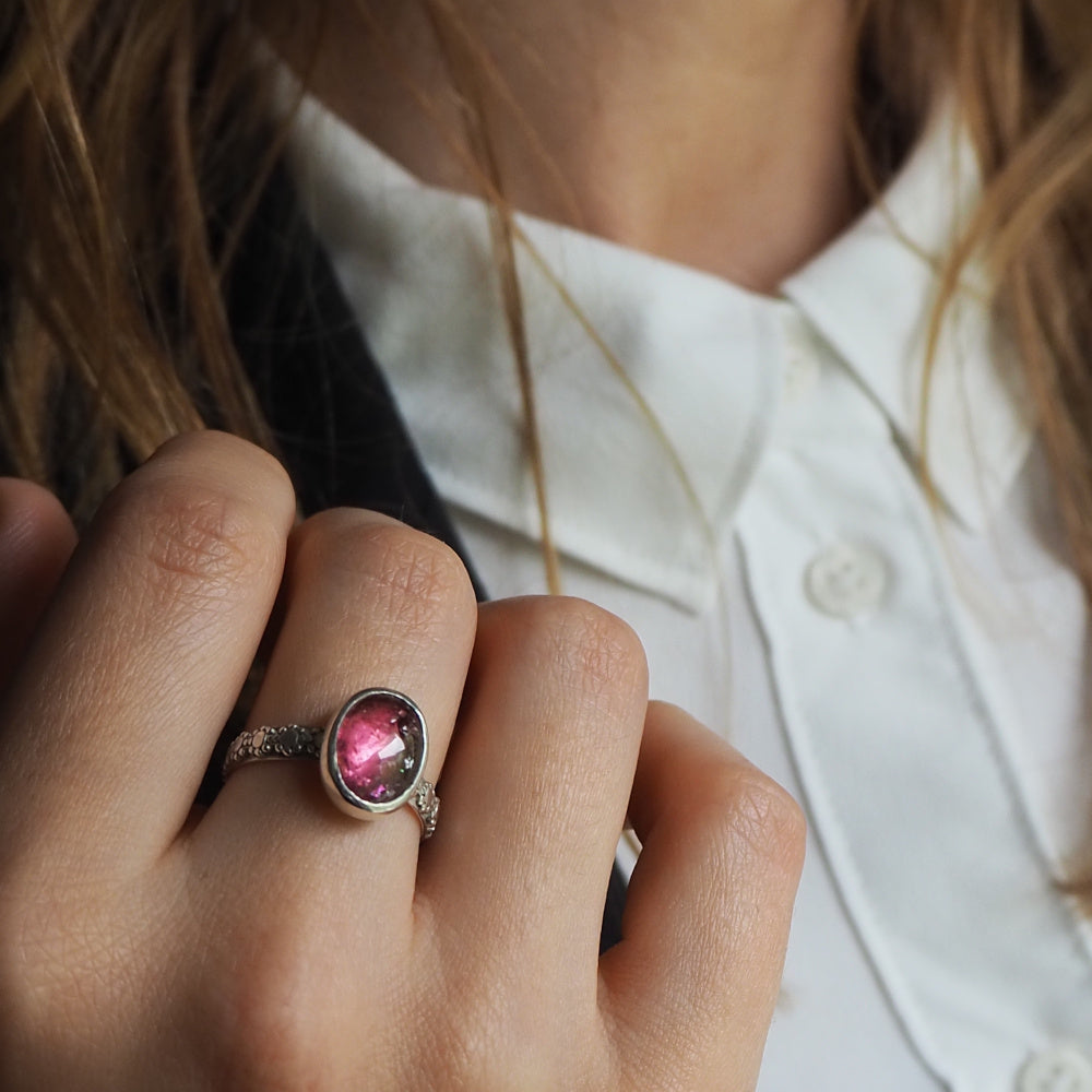 Ring mit Melonen-Turmalin