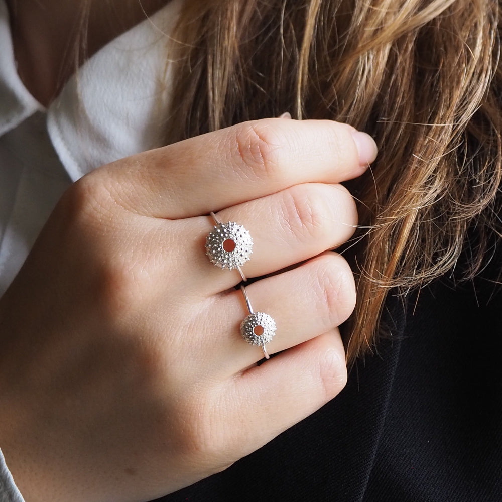 Mini Seeigel Ring Gold