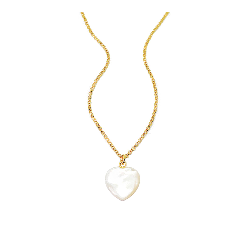 White Heart Necklace