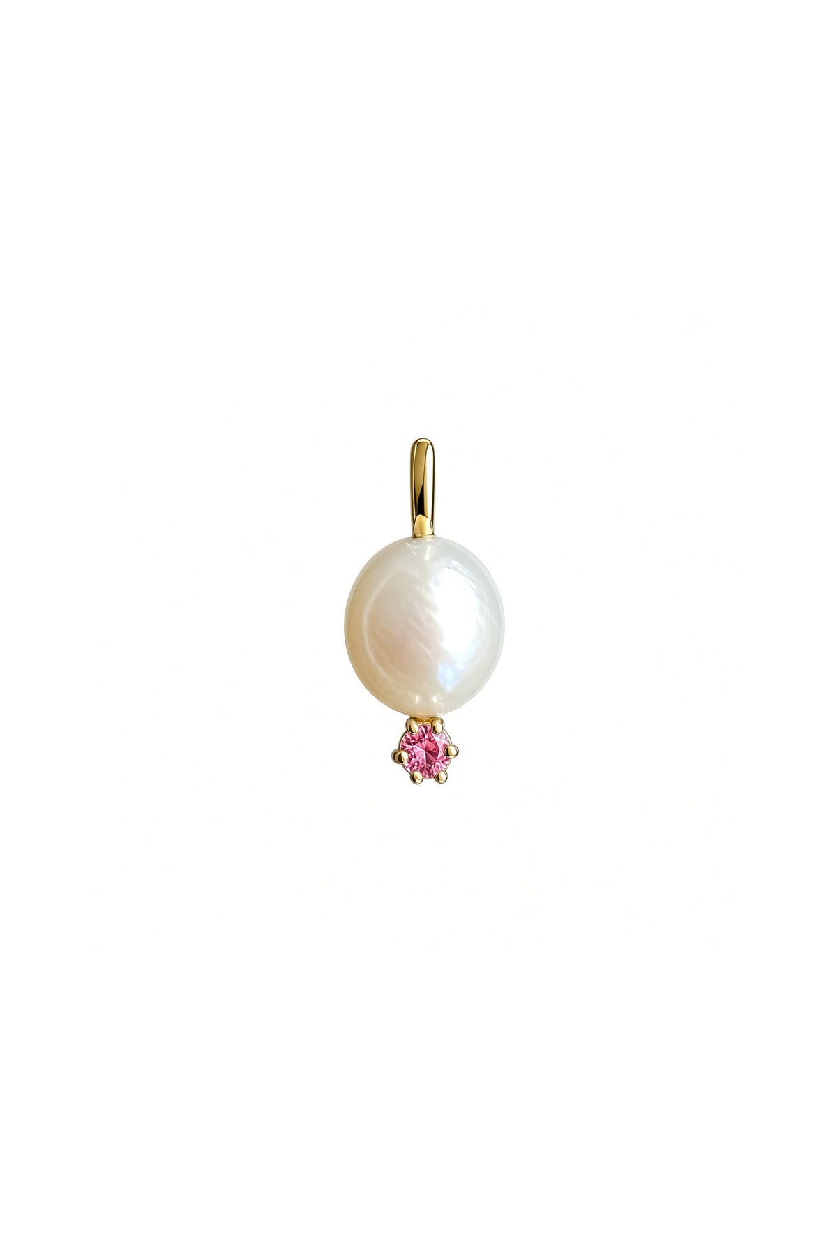 Pendant Pink Sapphire - Silver Necklace