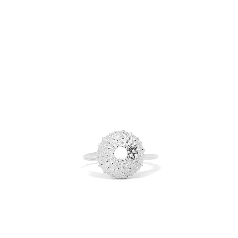Seeigel Ring Silber