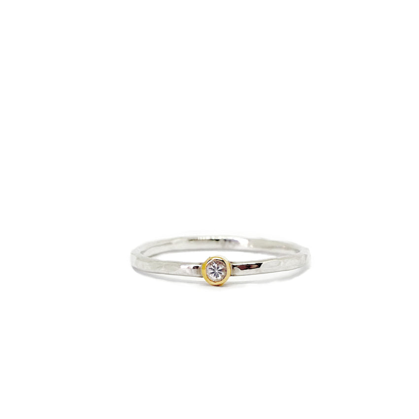 Weißer Saphir Ring