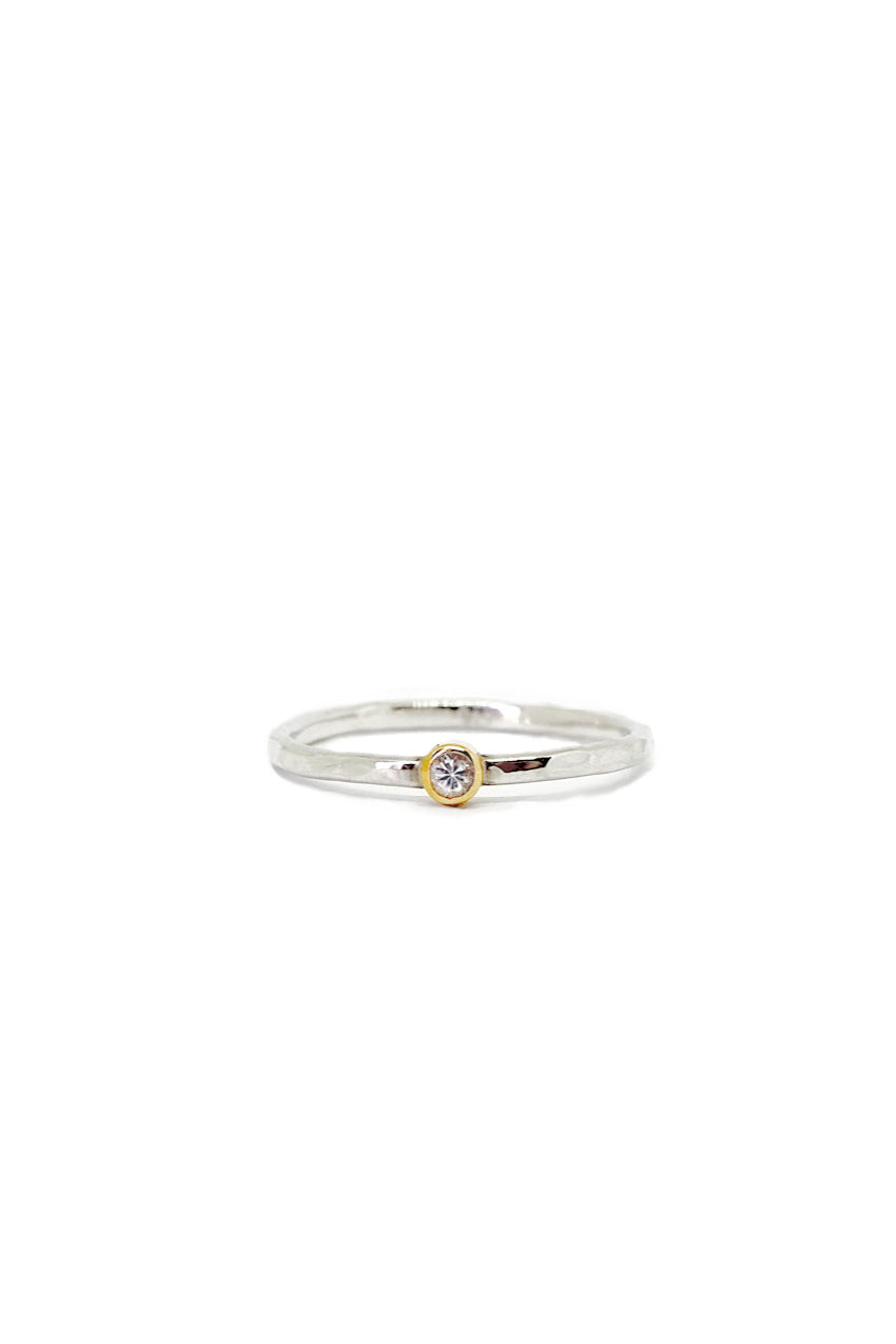 Weißer Saphir Ring